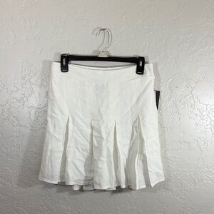 by & by Ivory Pleated Skater Skirt